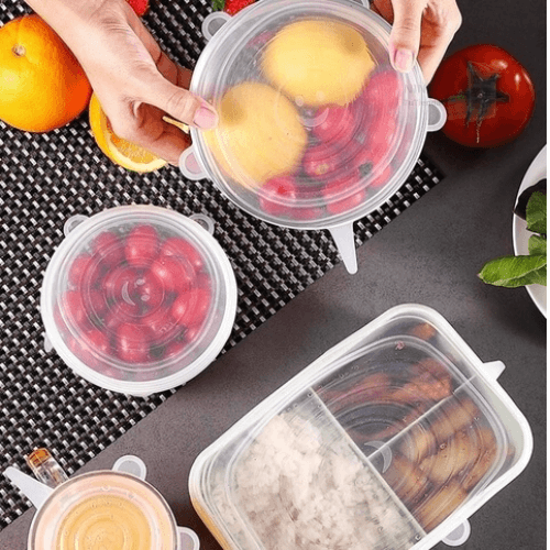 FlexiWrap Covers™ - 6 Tapas Elásticas Silicona Reutilizable