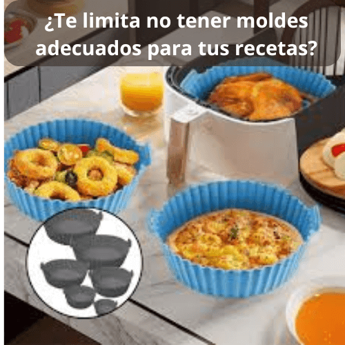 Air Fryer Baking Molds™ - Kit de 6 Moldes de Silicona para Freidora