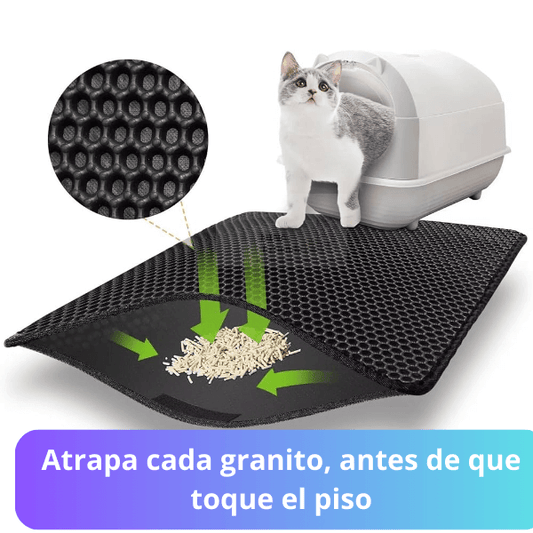 Tapete Atrapa Arena Gato Doble Capa – Mantén tu hogar limpio sin esfuerzo
